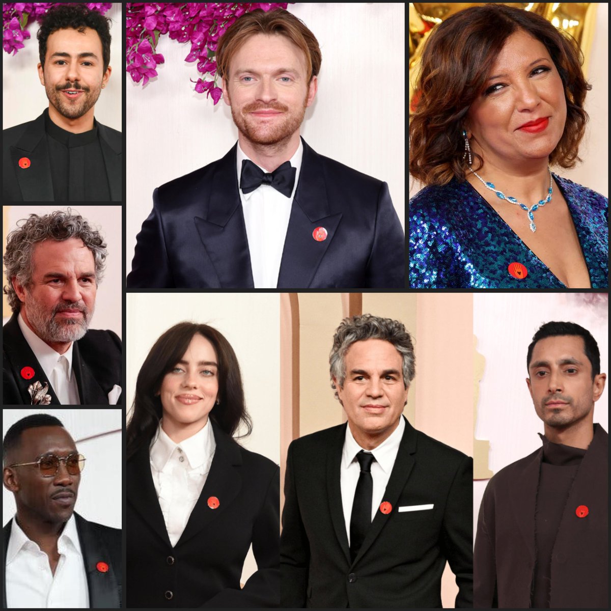 The truth must be told - A red pin calling for a ceasefire in Gaza was launched at the Oscars as a response to the yellow pin calling for the release of the Israeli hostages.
The red pin supports the side of a terrorist organization that committed a brutal massacre, it’s a pin