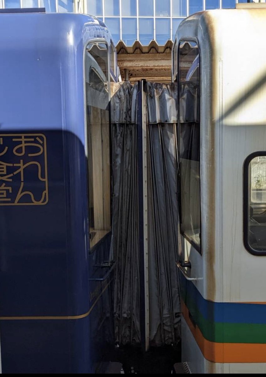 甘木鉄道は幌がありません（><） 最大で2両編成のため、1両ごとに後