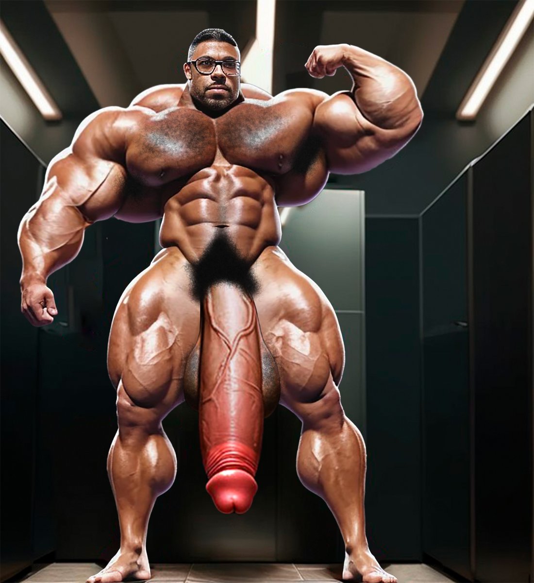 "Do you want to touch these huge muscles boy?"