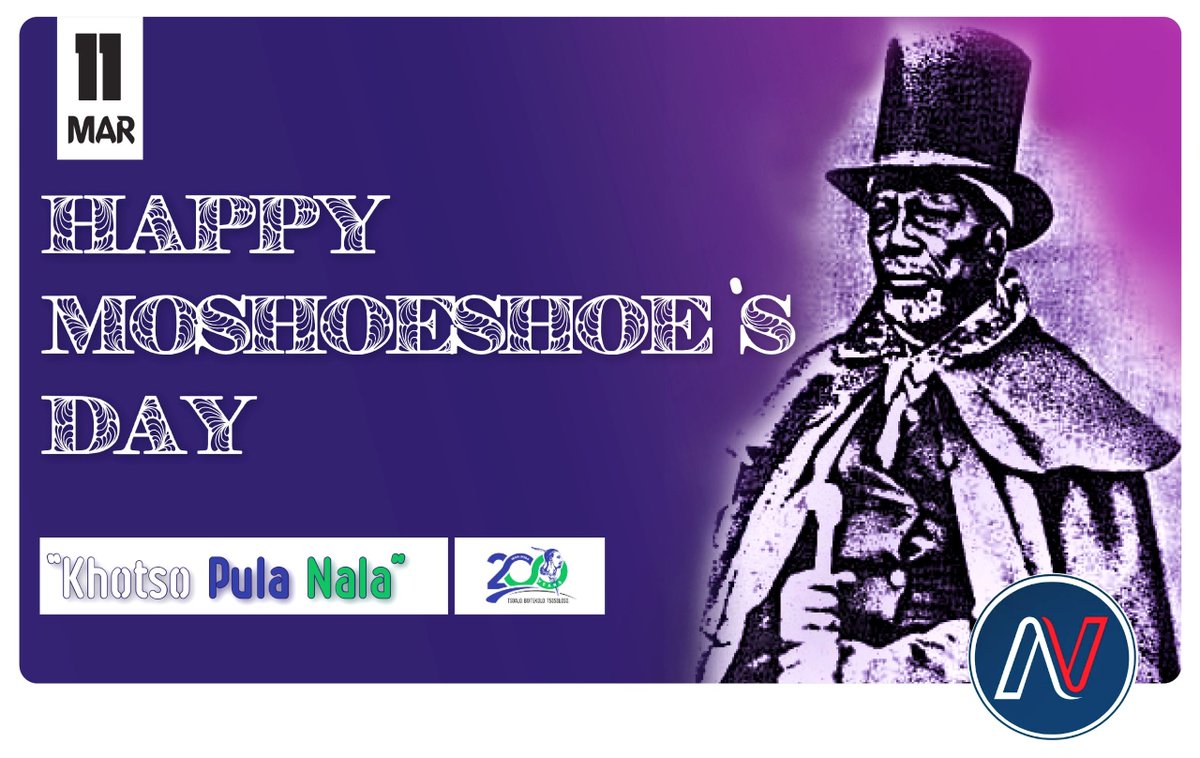 Newsday Media wishes you a Happy Moshoeshoe's Day.

This year's commemoration is a special one as we also celebrate 200 years since King Moshoeshoe I left Menkhoaneng for Thaba-Bosiu, and brought together Basotho to be a peaceful nation that we are.

#Lesotho200 #MoshoeshoeDay