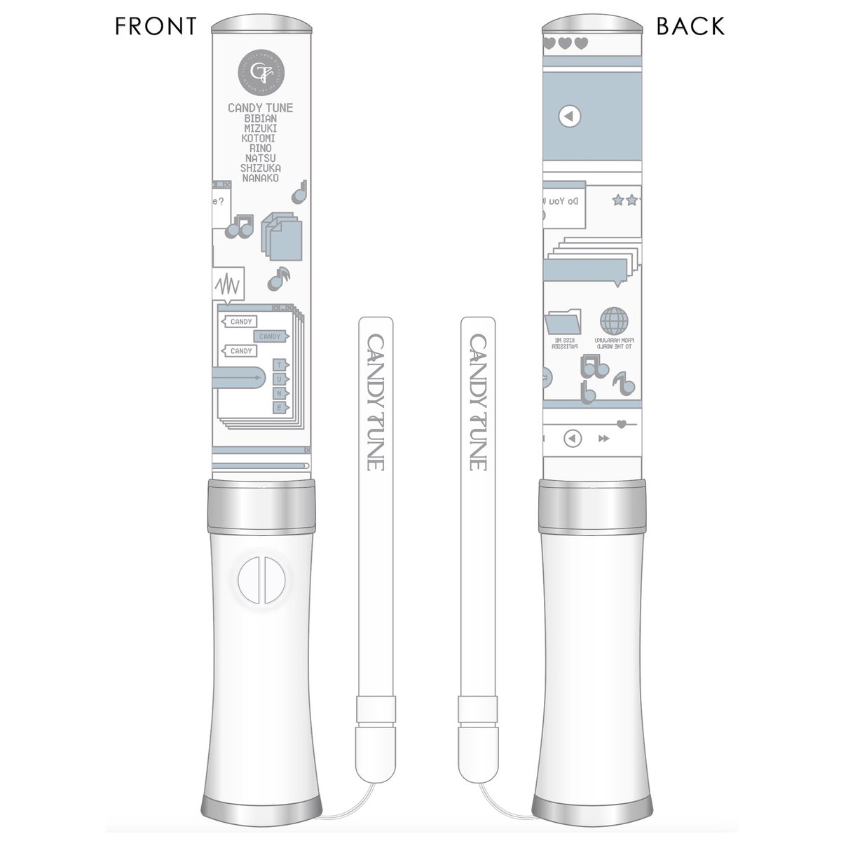 CANDY TUNE ぬいぐるみ、ポーチ、ペンライト、アクスタセット ツアーグッズ紹介✨》 ▽アクスタ -TUNE UP IN TO US Edition- 備え