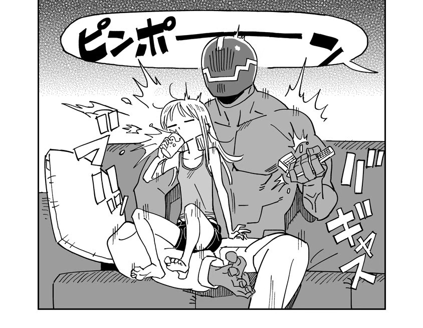 拙作「ハガネとわかば」(作画キザキさん)は、覆面キャラは絶対に覆面を脱がないのでメカヘッド界隈や覆面属性の方にオススメです。
キザキさんの強火作画で全てに手が届いている。 