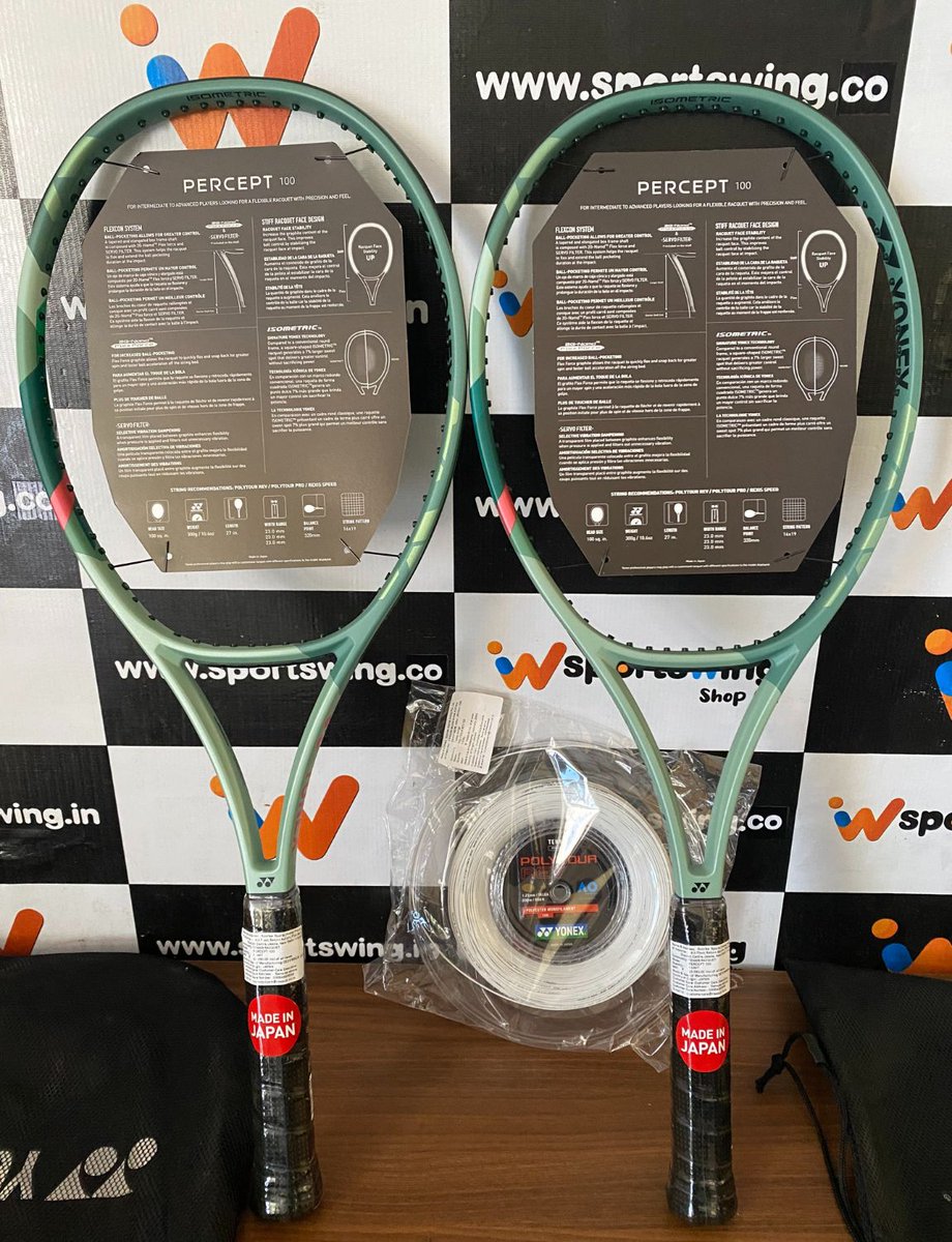 SportsWing5's tweet photo. Yonex Percept 100 Tennis Racquet. Ready to play got stringing as per customer requirement.
.
Place your order at https://t.co/ZaGehffm9h &amp; https://t.co/voK01lwIn8
Mention your string &amp; string Tension we will customize it > Ready to ship.
#tennisracquet #yonex #yonextennis #Percep https://t.co/TMTLNPOtsH