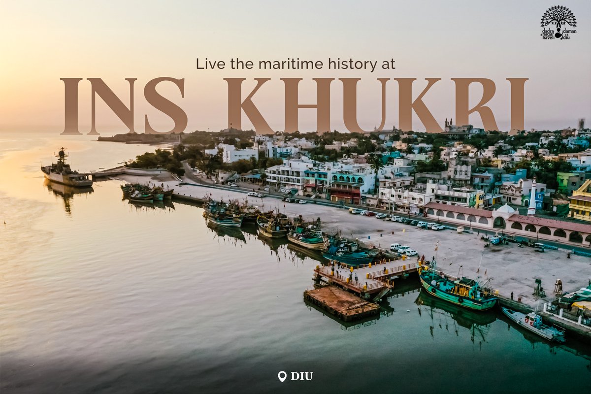 dnhddtourism's tweet photo. Set your course for a journey through maritime history aboard INS KHUKRI in Diu! 🚢⚓️ Let the waves of adventure carry you to new horizons! #DiuDiscovery #MaritimeMarvels #DNHDDTourism #diuisland #diu #explorednhdd #dnhddtourism #explore #exploreindianislands #IslandDreams https://t.co/tV3INBApjg