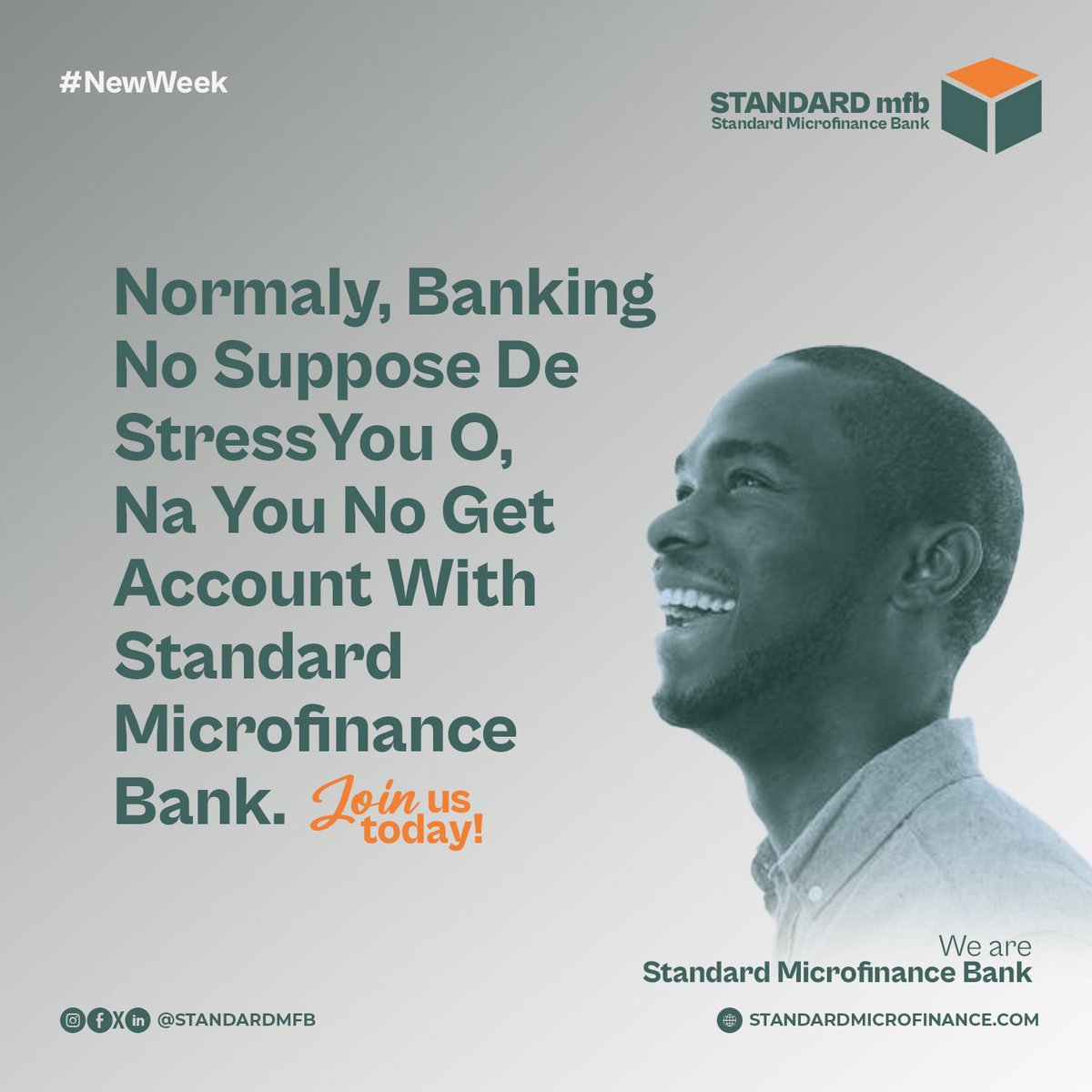 Standardmfb's tweet image. Happy New Week! 🎉

#FinancialSecurity #StandardMicrofinance #FinancialEmpowerment #Microfinance #DreamBig #Yola #Adamawa #CBN #FinancialInclusion #MSME