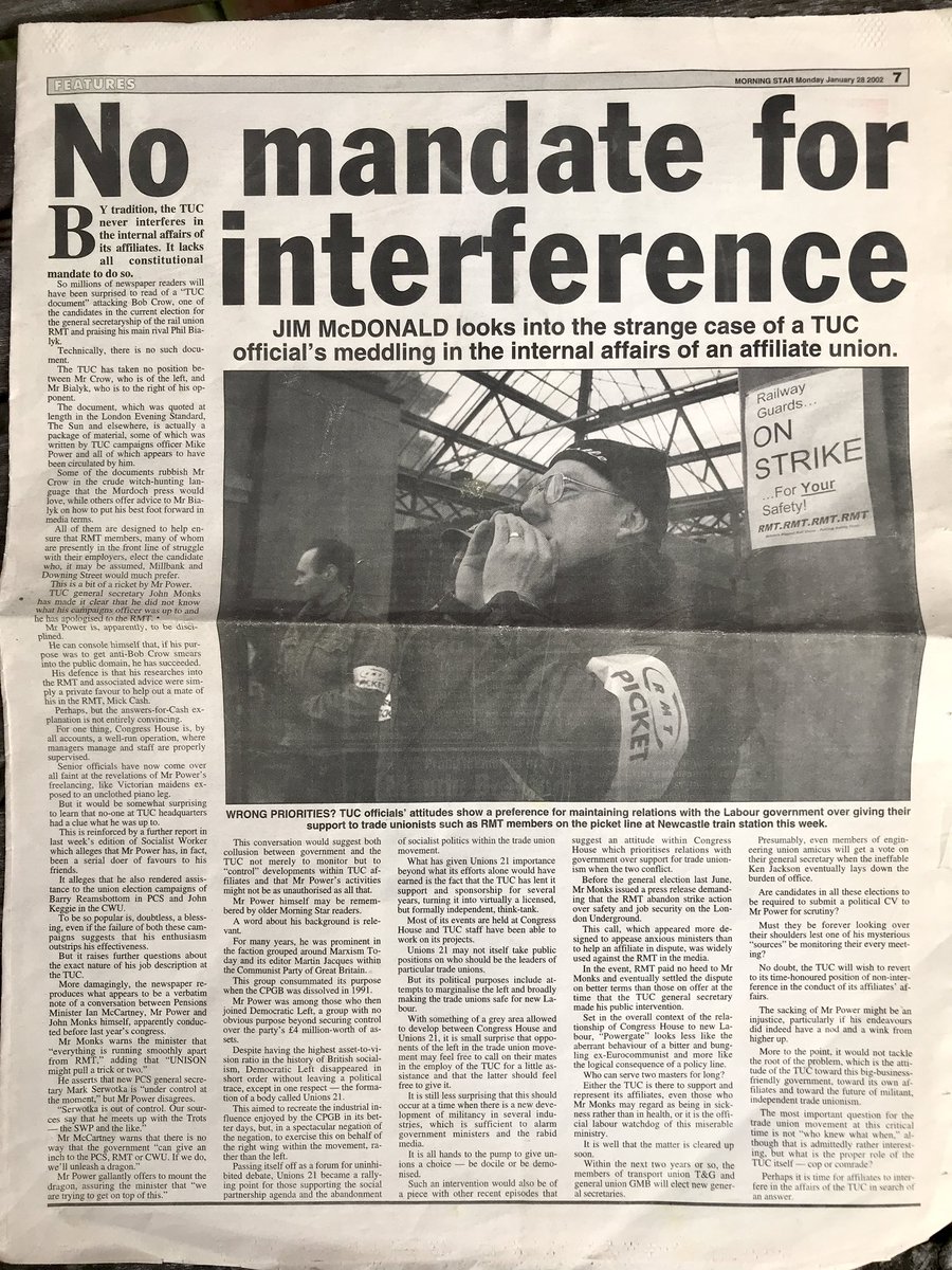 RMTedinburgh's tweet photo. Bob Crow- LEGEND! Let’s never forget Bob had to fight against unsavoury elements within our movement to get elected GS. Having previously seeing off a nasty challenge from the right wing to try unseat him as AGS. We are so fortunate he smashed it! @RMTunion @RMT_Scotland https://t.co/FD8C5qwVrz