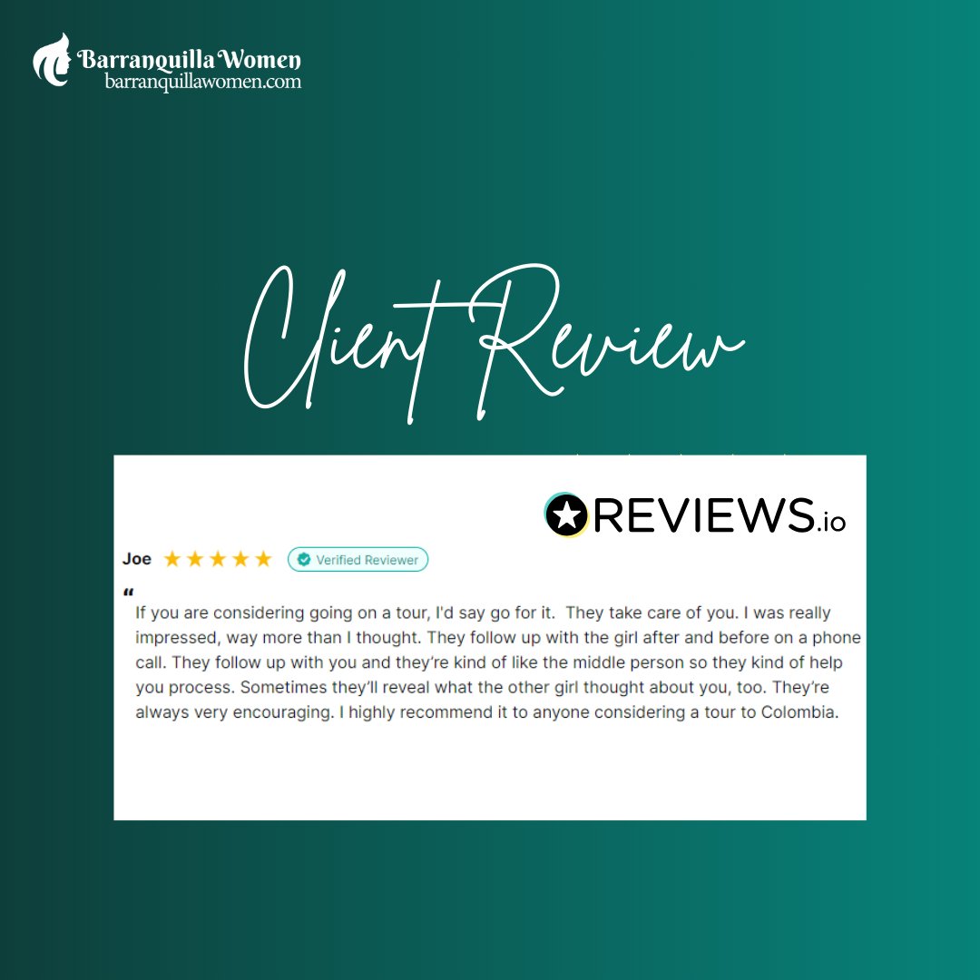 barranquillawo1's tweet image. Another happy client shares his experience! Thank you, Joe, and we're honored to have assisted you throughout your tour. 💗

Ready to travel to Barranquilla and meet your match? 🥰

Book your tour here: 👉 bit.ly/Barranquillawo…

#Tour #SinglesTour #reviews #happyclient #wmlf