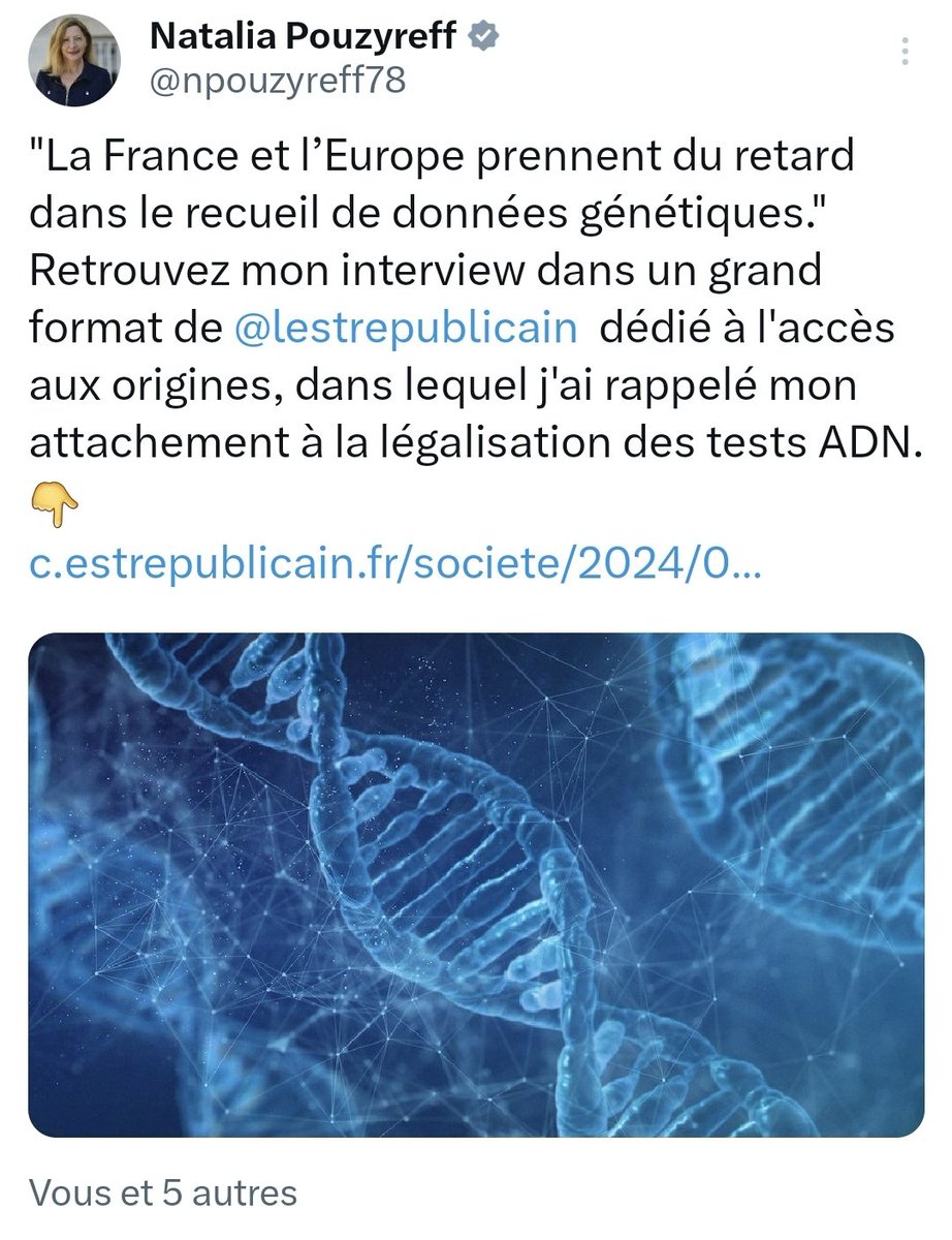 _Origines's tweet photo. Soutenons @npouzyreff78 dans sa volonté de légaliser les tests ADN https://t.co/oHkBeFytdd