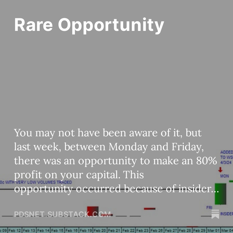 Rare Opportunity - pdsnet.substack.com/p/rare-opportu… #InsiderTrading #StockMarket #Investing #JSE #QuantumFoods #CapitalGain #ProfitOpportunity #StockAnalysis #FinancialNews #WinningShares
