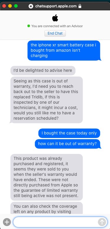 TridbGhosh's tweet photo. This is how @amazonIN is looting customers in India by selling out of warranty @Apple products and then denying a return or replacement! @AppleSupport clearly mentioned it as a out of warranty product sold. @narendramodi @jagograhakjago https://t.co/wttODdnqT9