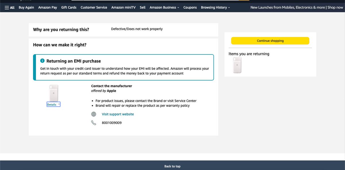 TridbGhosh's tweet photo. This is how @amazonIN is looting customers in India by selling out of warranty @Apple products and then denying a return or replacement! @AppleSupport clearly mentioned it as a out of warranty product sold. @narendramodi @jagograhakjago https://t.co/wttODdnqT9