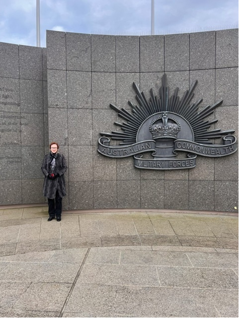 AustraliaEU's tweet photo. Always deeply moving to honour 🇦🇺WWI soldiers in France &amp; Flanders incl. my great uncles. Thanks Sir John Monash Centre director Rebecca Doyle for outstanding program at Fromelles, Bullecourt, Villers Bretonneux and Le Hamel. Lest we forget. @sirjohnmonash @DVAAus @AusAmbFR https://t.co/126TZhlvXn