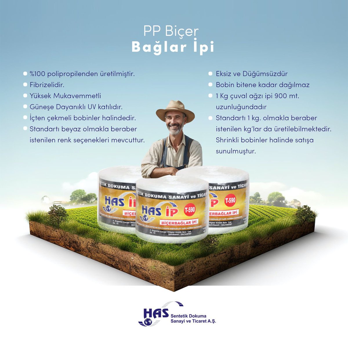 hascuval's tweet photo. PP Biçer Bağlar İpi
Ürünümüz %100 poliproplen olup Fiberizedir.
#hassentetik #hasip #sentetik #hasçuval #ip #çuval #türkiye https://t.co/G294525KlR