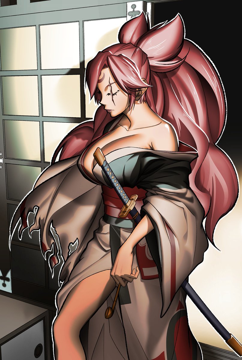 Azulla_00's tweet photo. Baiken - Guilty Gear https://t.co/MwUMb1xD3B