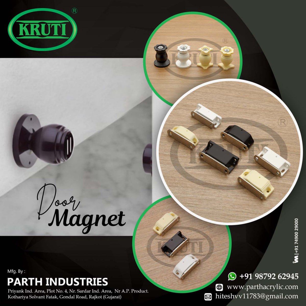 ibais_hardware's tweet photo. PARTH INDUSTRIES - RAJKOT

For enquiry via WhatsApp click:
https://t.co/nsCbc81i7L

Mr. Hiteshbhai Vasoya - 98792 62945
#doormagnet #doormagnets #doorfittings #doorhardwarecollection #doorinterior #dooraccessories #hardwaretraders #hardwarematerials 
.
@ibais_hardware https://t.co/miHn6kOzsp