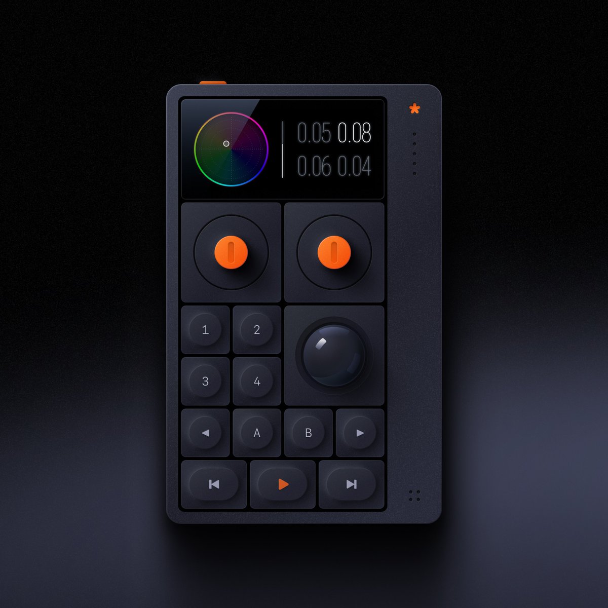 yasirbugra's tweet photo. Took @ozonefuture's reply to heart and dove into @figma to explore a cool-looking, portable color editing tool.

Just like Black Magic's Davinci Resolve panels, but it's pocket-sized to fit snugly next to your keyboard. Made for editors who work in the dark, so it's in dark theme.

Could Ozone one day venture into hardware? 🤷‍♂️