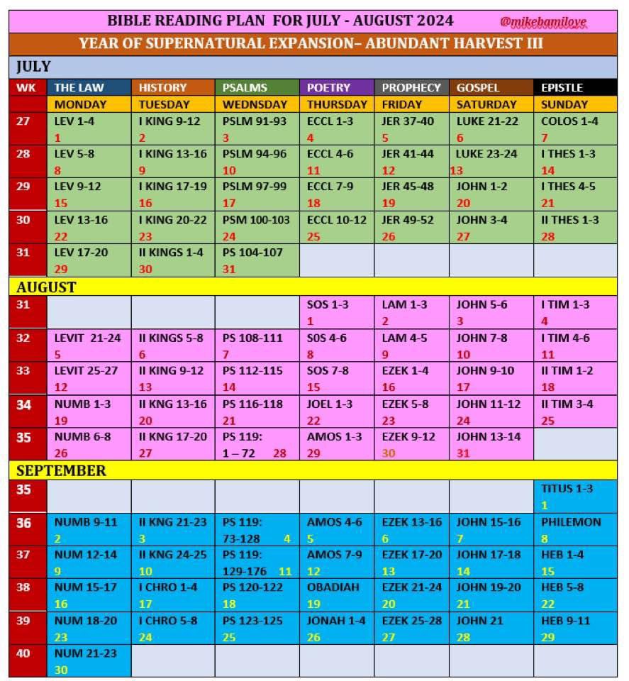 mikebamiloye's tweet photo. BIBLE READING GUIDE FOR THE YEAR, you can save it on your page and also post it. You can use it in your ministry and church. https://t.co/wzwMkybXFH