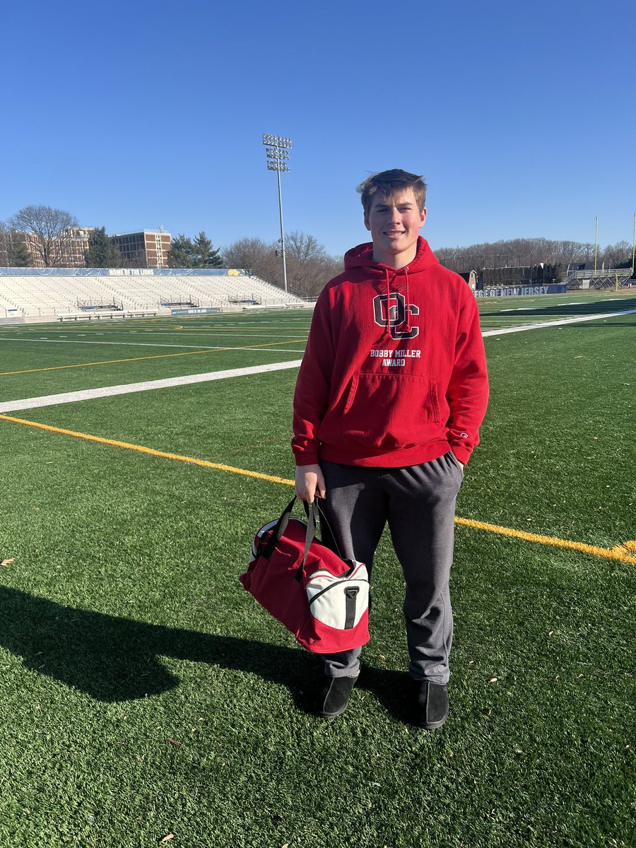 LukeHolmes__55's tweet photo. Thank you @TCNJfootball for the great OL/DL camp they hosted for the past 4 sundays. I am grateful for the time @CJendryaszek @Coach_Mershman @CoachCGoff put in to help us become better players. I learned a ton and can’t wait to visit TCNJ again soon! @OCHS_Football https://t.co/lgETrIEYSy