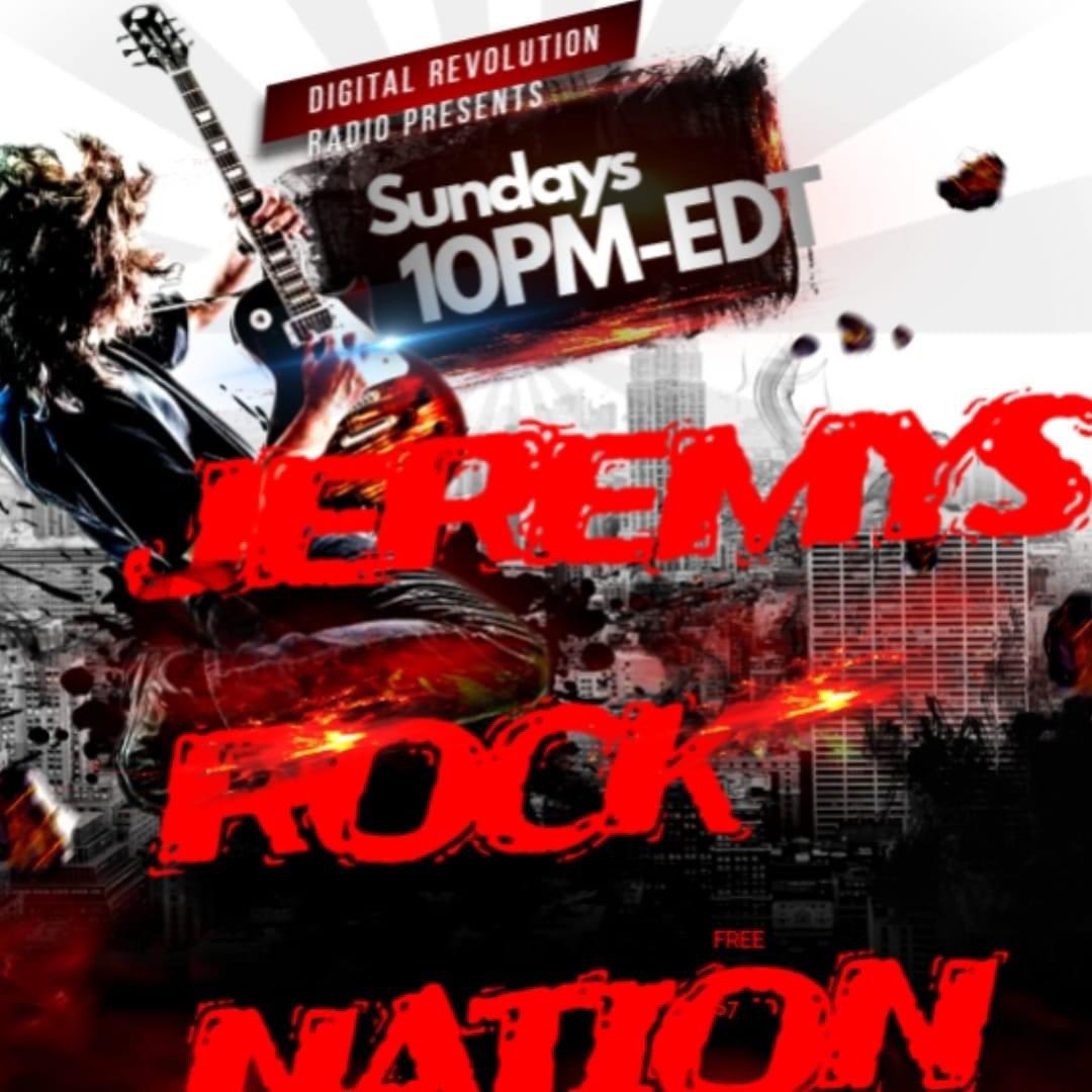 Right now #Live Jeremy’s Rock Nation exclusively on digitalrevolutionradio.com #WomenInRockMetal