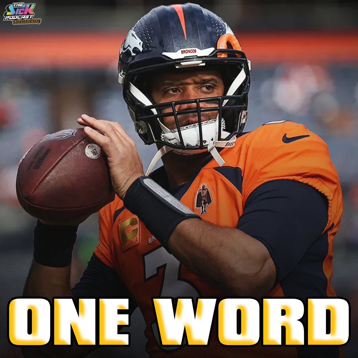 sickpodsteelers's tweet photo. ONE WORD: Use one word to describe Russell Wilson signing with the #Steelers.

#thesickpodcast https://t.co/k7aQTZLvwA