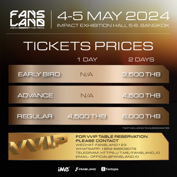 khemjirx06's tweet photo. เปิดรับกด #fanslandmusicfestival
-ราคาค่ากดใบละ 300 บาท
-มีฟอร์มให้กรอก/ใช้ยูสลูกค้าได้
-ำระเงินเองได้ สนใจเดมมาได้เลยค่ะ
#fansland #web3 #WAGMI #iMe #iMeth #iMeAsia #Fantopia #รับกดบัตร #รับกดบัตรคอน #รับกดบัตรคอนเสิร์ต #psy https://t.co/19wtsPy9Yr