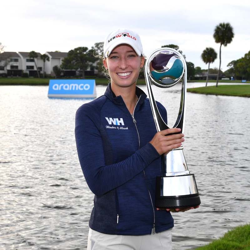 LETgolf's tweet photo. Alexandra Försterling secures her third LET title in Tampa 🏆

#RaiseOurGame | #SEETheImpact