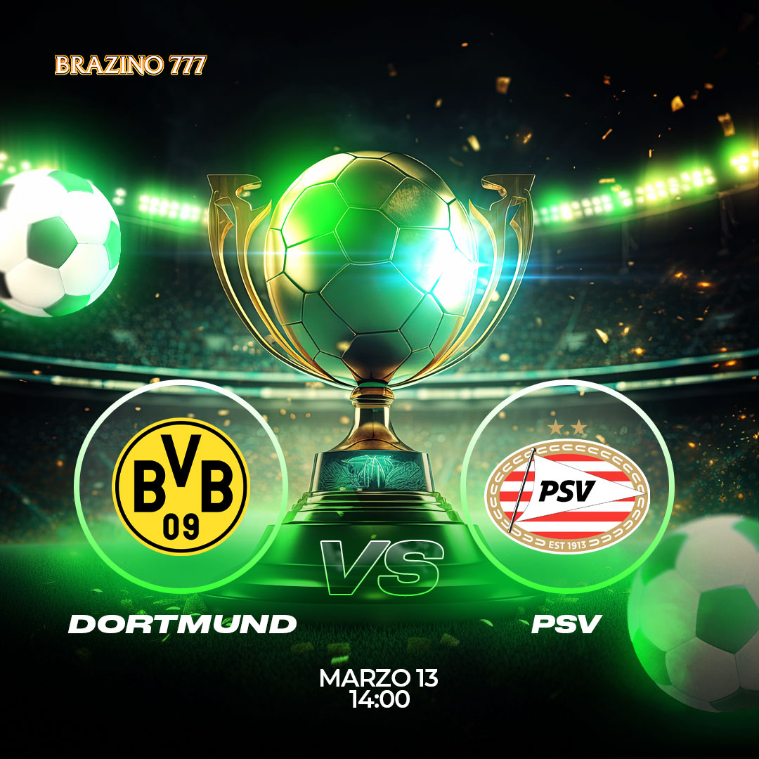 El fútbol europeo nos tiene sorpresa preparadas ⚽️🔥 El Dortmund se enfrenta al PSV, ¡y la acción promete ser épica! 💥 ¿Ya tienes tu pronóstico? ¡Apostemos juntos en Brazino 777 y vivamos la emoción al máximo! 💰🎉 #DortmundPSV #FútbolEuropeo #ApostarEnBrazino777