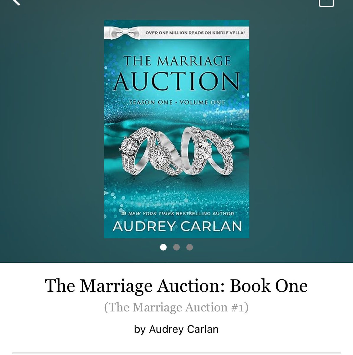 The Marriage Auction: Book 1 by Audrey Carlan 

#TheMarriageAuctionBook1 by #AudreyCarlan #6069 #39chapters #334pages #218of400 #Kindleunlimited #Audiobook #TheMarriageAuctionSeries #Book1of4 #10houraudiobook #february2024 #clearingoffreadingshelves #whatsnext #readitquick