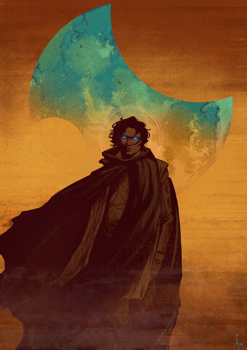 ArashiKumo1's tweet photo. Muad'Dib
Inspired by the deluxe edition cover by Matt Griffin 
||#Dune2 #DunePartTwo #dune #art #PaulAtreides #TimotheeChalamet || https://t.co/8pMF8zLHRU