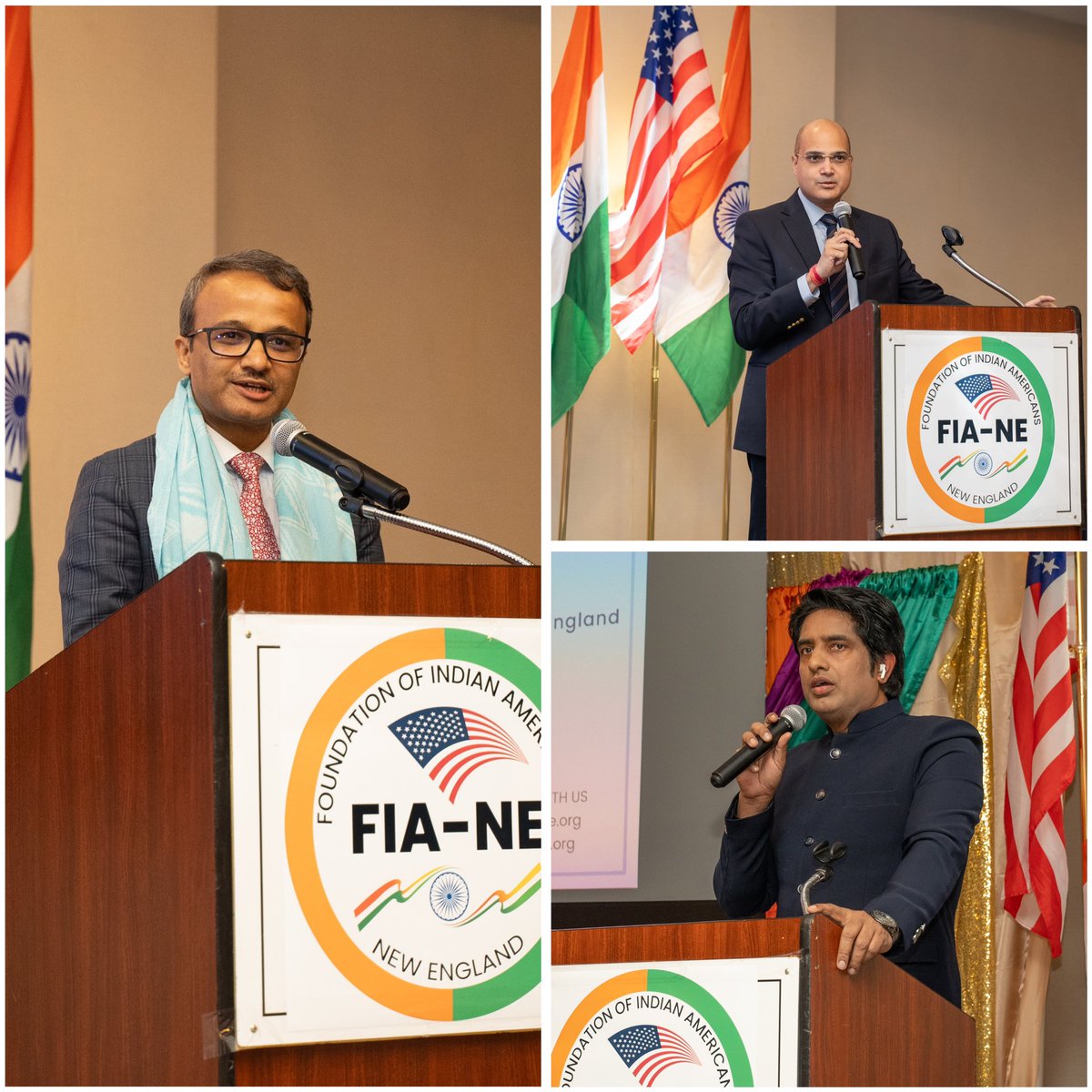 IndiainNewYork's tweet photo. Consul General @binaysrikant76 attended a community reception by @FIANewEngland and other 🇮🇳diaspora organizations in Greater Boston area. 

Conveyed deep appreciation for their achievements & contributions and shared insights on diaspora’s role in further strengthening 🇮🇳🇺🇸global strategic partnership. 

Assured them of the Consulate's unwavering support.

@MEAIndia 
@IndianEmbassyUS 
@IndianDiplomacy 
@DiasporaDiv_MEA