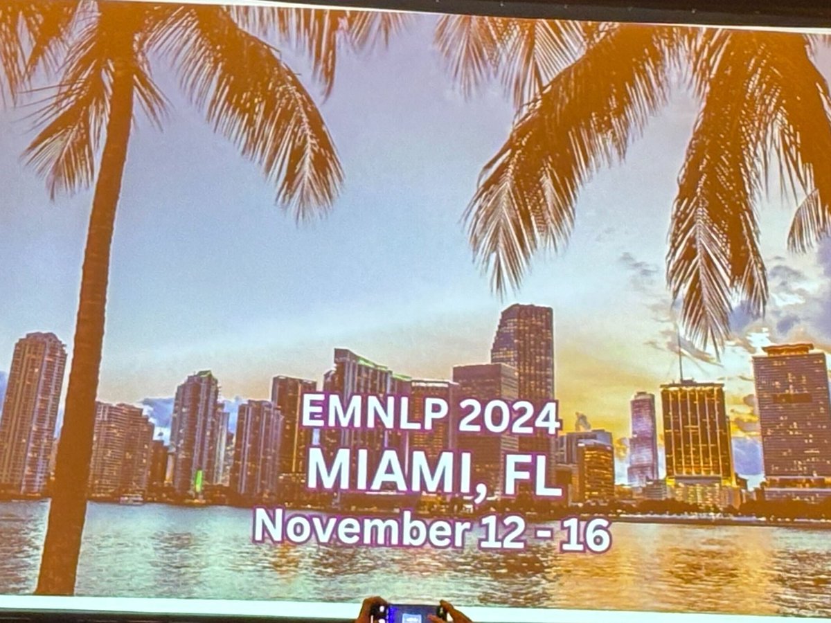 Call for bids to host @emnlpmeeting. Where do you want to go for #emnlp2025 and #emnlp2026? 

Miami 🏝️ Punta Cana 🏖️ Abu Dhabi 🏜️ Singapore 🌆 are hard to beat. But YOU can be the host of the next @emnlpmeeting @MonaDiab77 @IAugenstein #sigdat #NLProc 

sigdat.org/calls/bids2025