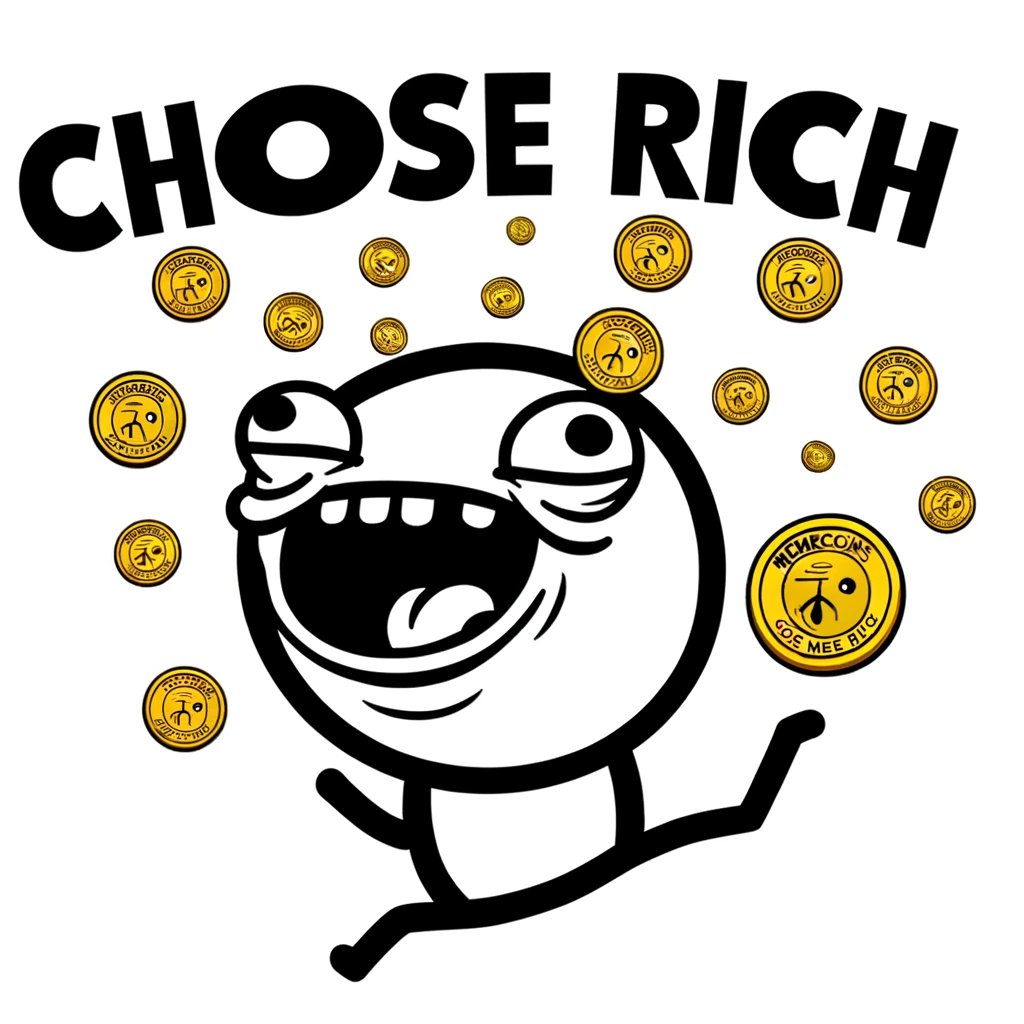 I'm seeing a lot of posts about memecoins but not enough posts with memes in em. #chooserich