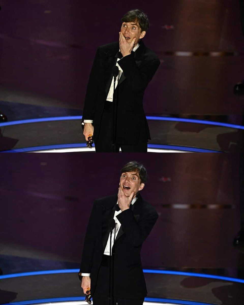 ShelbyProbably's tweet photo. Cillian Murphy reacts to his #Oscar win for Best Actor 🏆 https://t.co/ohw6GCp6xY