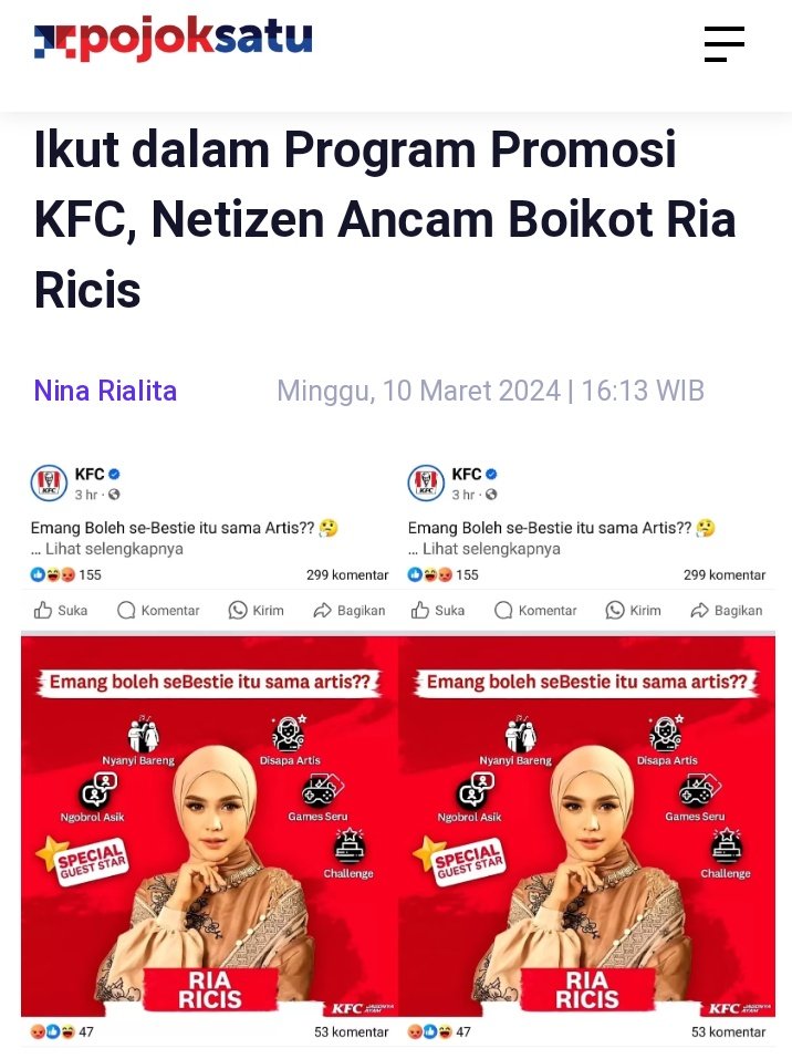 NenkMonica's tweet photo. Silahkan menentukan sikap !
@RiaRicis https://t.co/mCfvdXiVSU