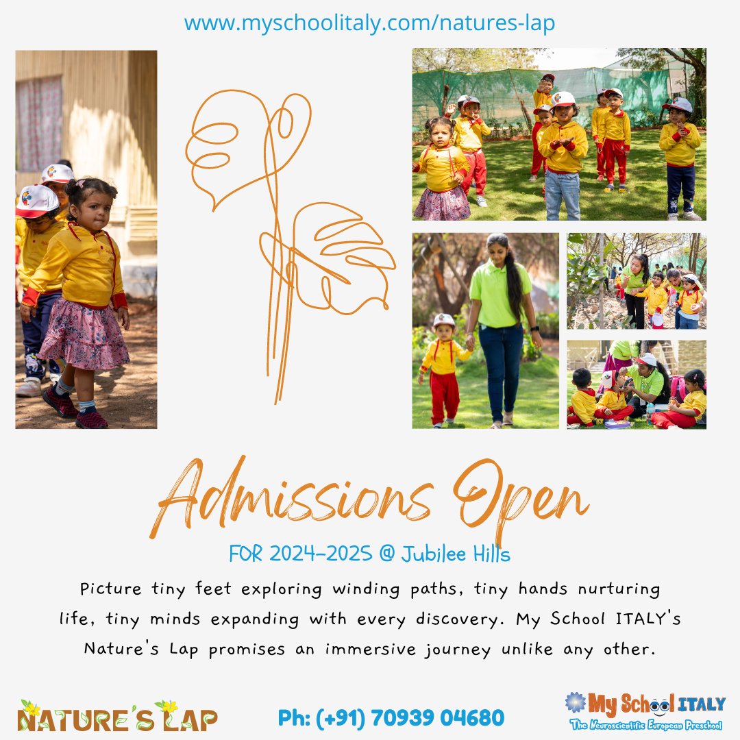 MySchoolItaly's tweet photo. Calling all curious explorers!  Ever dreamt of tiny footprints on winding trails &amp; little hands planting giants?  My School ITALY's Nature's Lap promises an adventure unlike any other! #NaturesLap #MySchoolItaly #AdmissionsOpen2024 ✨ https://t.co/OafZy02x17