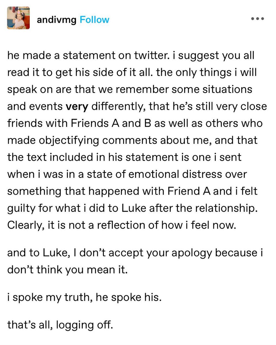 guysplse's tweet photo. keep in mind that this isn’t your apology to accept and andi already said she does not accept it. https://t.co/LYHxYQ002z