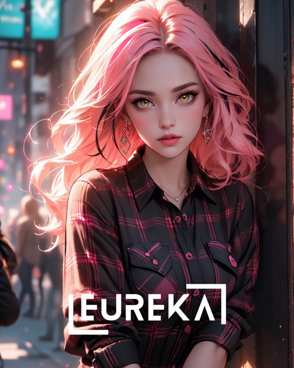 In the twilight's magenta kiss, her thoughtful gaze beckons tales of city twilight intertwined with the whispers of the wind, a living artwork amidst the urban wild. 

#Eureka #AIArtworks #AIGirls #TwilightWhispers #MagentaMuse #UrbanWild #Midjourney