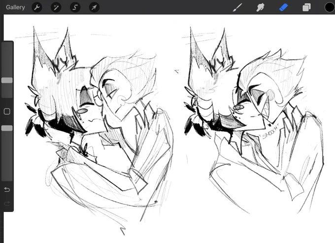 keep smiling my darling~ ♪ #radioapple #HazbinHotel 
a little addition to the old doodle i drew days ago aha 