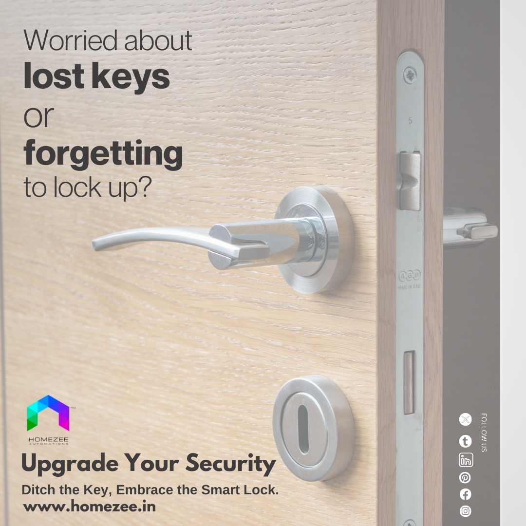 HomezeeSmart's tweet image. Worried about lost keys or forgetting to lock up? find out the solution in our next post👉#HomezeeSecurity #SmartLockLife #Seciuritylocksystem #Homeautomation