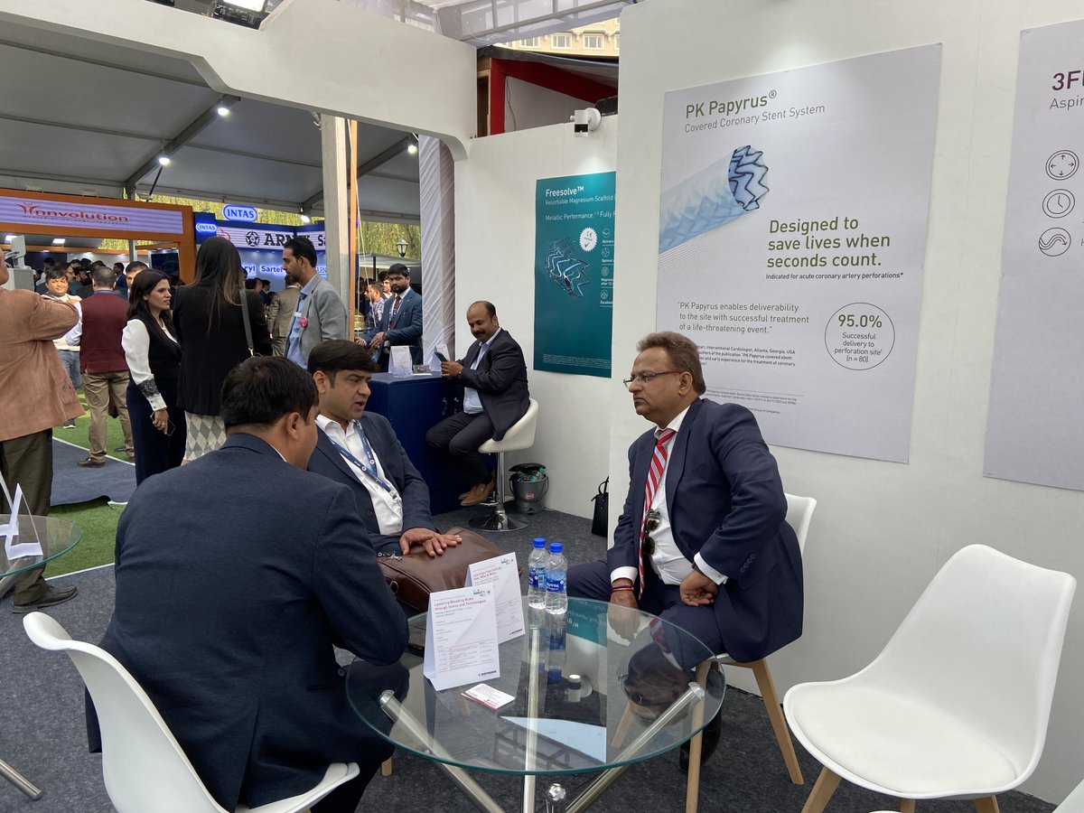 BIOTRONIK_News's tweet photo. We appreciate the interesting sessions, unique case studies &engaging customer interactions at #INDIALive 2024. A great chance to discuss products such as the new #Freesolve RMS, our #PKPapyrus as well as the #BIOFLOW-DAPT & #BIOSTEMI ES trials, proving #Orsiro's superiority. https://t.co/KZHEOWhYMR