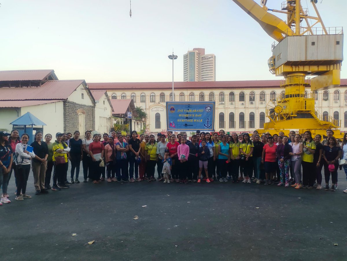 IN_WNC's tweet photo. As part of international Women's Day celebrations, INS Vajrabahu organised a specially curated Maritime Heritage Walk for ladies on 10 Mar. 
@SpokespersonMoD
@HQ_IDS_India
@indiannavy
@IndiannavyMedia
@DefPROMumbai https://t.co/7KIEXXvrxE