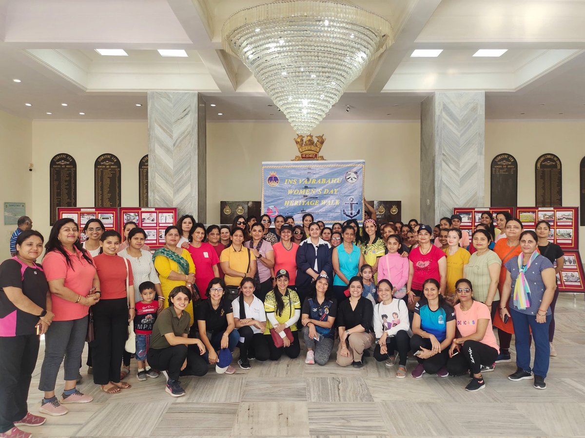 IN_WNC's tweet photo. Nearly 100 ladies from WNC units at Mumbai participated in the walk that provided rich insights into the heritage precincts of Naval Dockyard, Mumbai. https://t.co/m03xEKNC3N
