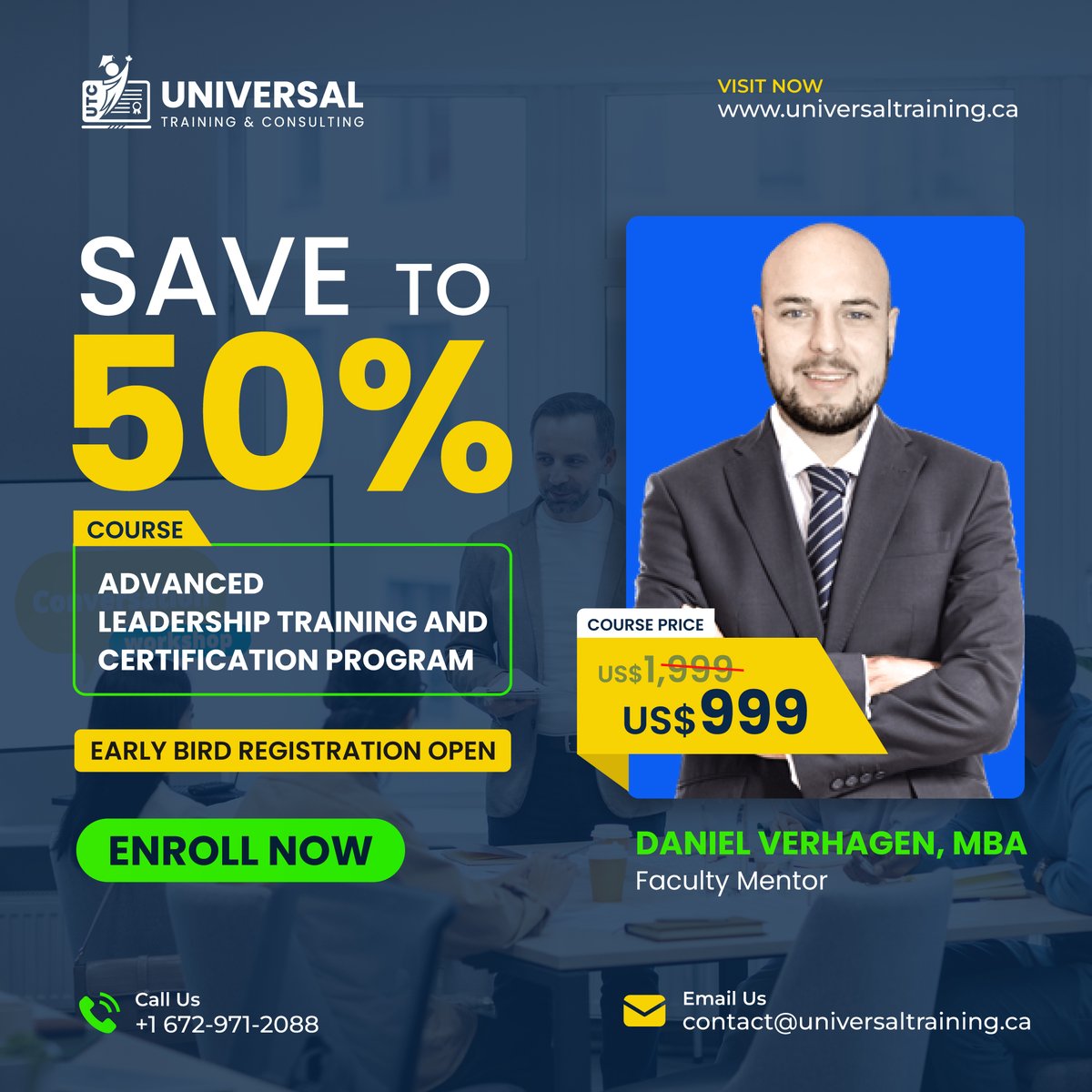 🌟 Elevate Your Leadership Skills with Our Advanced Program! Unlock your potential as a leader! Flat 50% off for a limited time – just US$999! Enroll now and lead with confidence!🎓Visit More:  universaltraining.ca #AdvancedLeadership #Surrey #Canada #vancouver #BC #Training