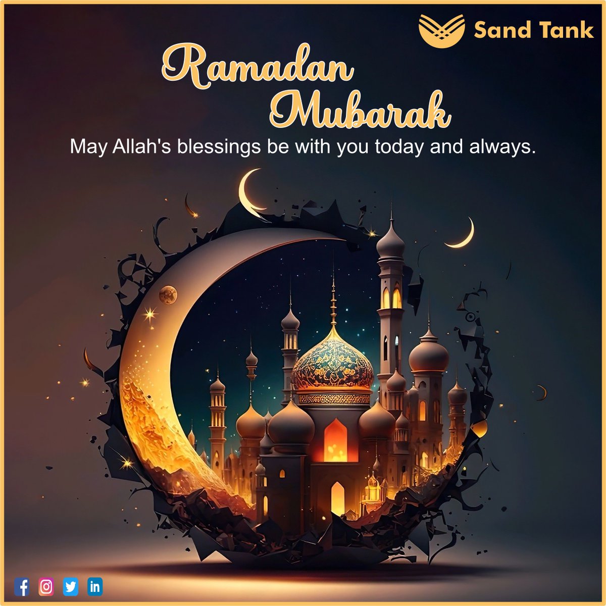Embrace the blessings of Ramadan with an open heart and a spirit of gratitude. Wishing you a peaceful and fulfilling month ahead! Ramadan Mubarak! 🌙✨ 

#Sandtankfoundation #RamadanMubarak #Ramadan2024 #Blessings #Spirituality #Joy #RamadanKareem #Ramdanmubarak2024 #ShaneRamzan