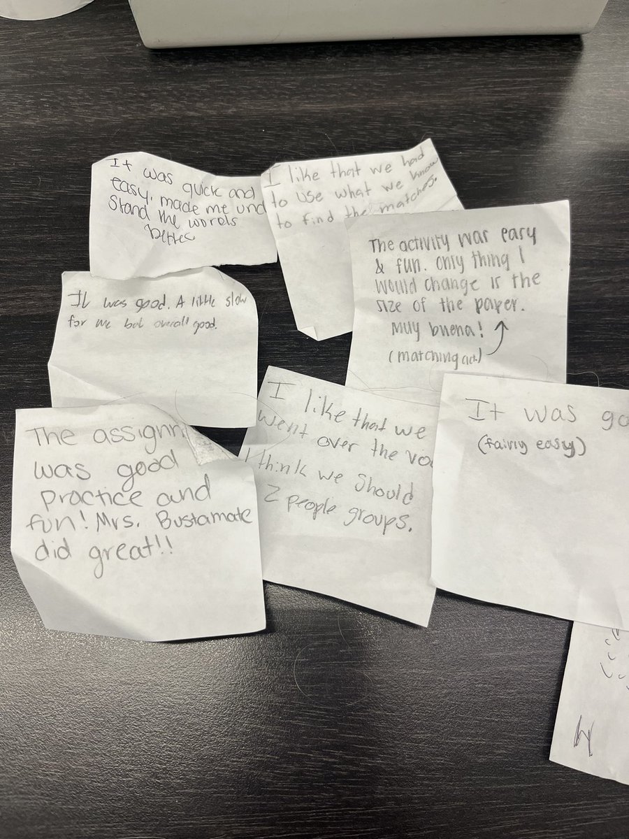 msbustamanteee's tweet photo. First lesson was challenging but I learned a lot about my self and the students! We did a fun matching activity. At the end of the lesson I asked for student feedback! https://t.co/Cqpczvv7hV