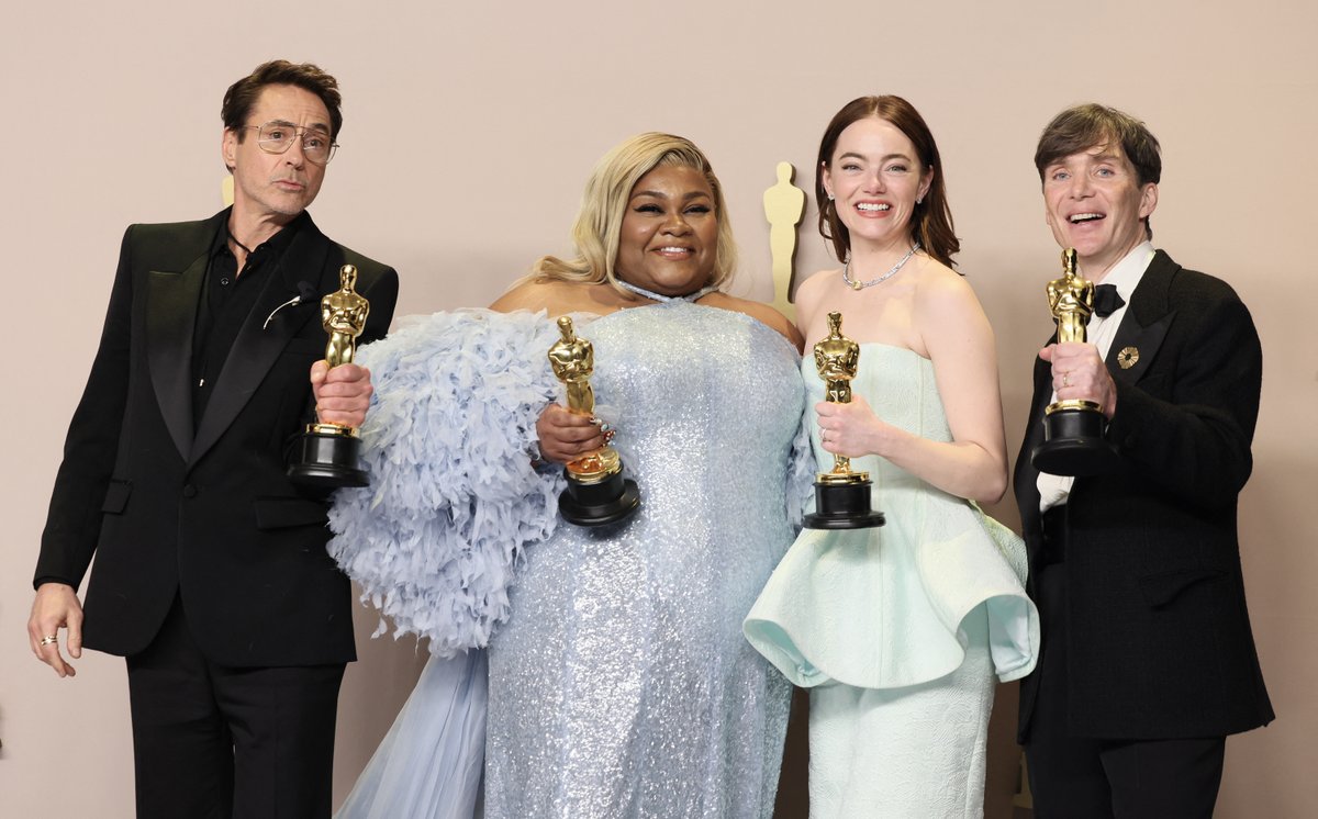 canalplus's tweet photo. Les winners des #Oscars2024, c'est ✨ eux ✨

📸 AFP https://t.co/z6Ac06Jxte