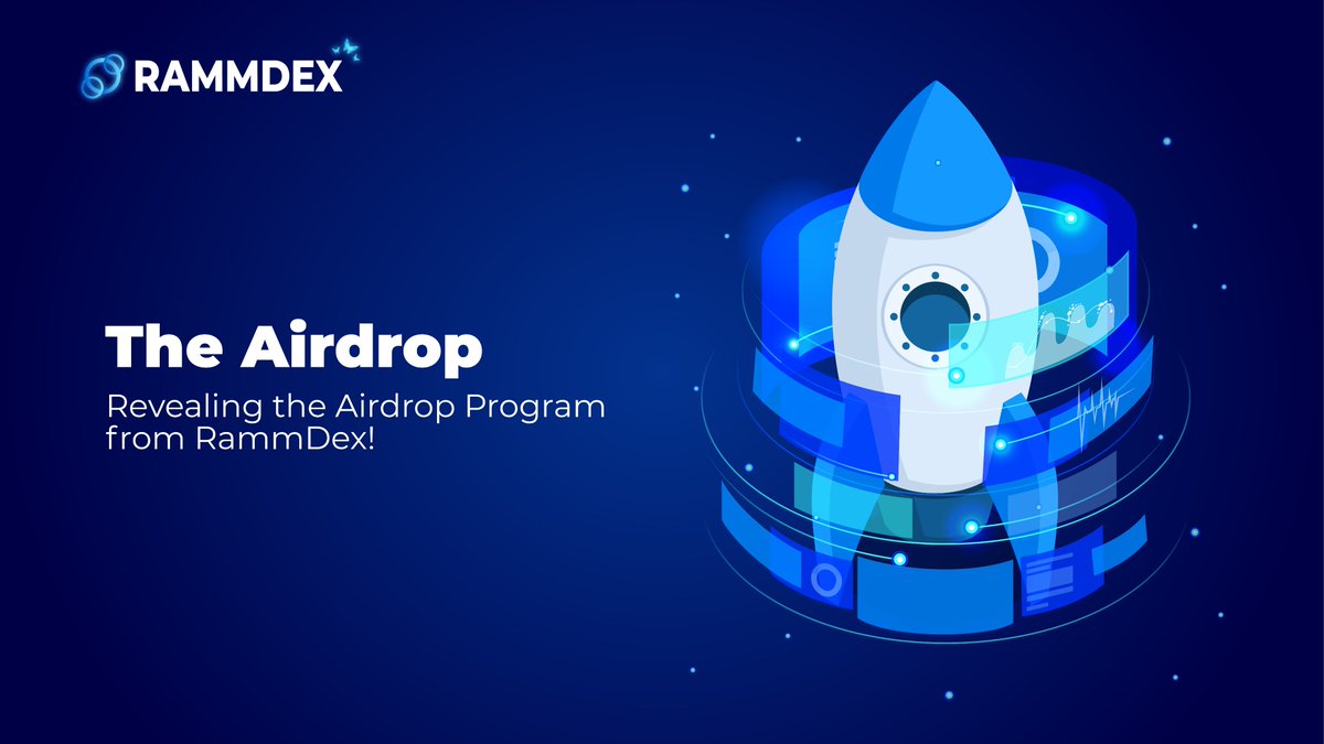 RammDex's tweet photo. RAMM @RammDex 🦋 
Risk Automated Market Maker
 
🚀 Revealing RammDex Airdrop Program! 🎁

As a way to say thank you to our users, we will be hosting a big Airdrop event soon! 🎉

Follow and interact with the RammDex community. 🤝

Engage with the RammDex trading platform. 💼

Refer and trade with your team to increase trading volume on RammDex and make profits. 💰

So which one will you choose? 🤔

#RammDexAirdrop #RammDex #RAMM