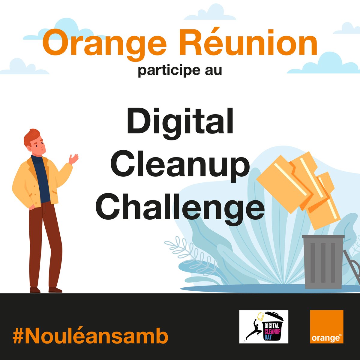 Orange Réunion renforce son engagement pour un numérique plus vert en participant au Digital Clean Up Day du 11 au 16 mars, une initiative visant à réduire l'impact environnemental du numérique. #DigitalCleanUpChallenge #Nouléansamb  #NumériqueResponsable