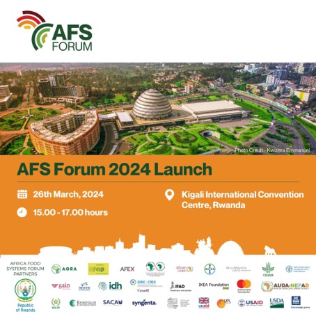 The Africa Food Systems Forum 2024 Launch & Press event will be hosted by the RT Hon. Dr. Édouard Ngirente, the Prime Minister of Rwanda on March 26, 2024, at Kigali International Convention Center (KCC). #AFSForum2024 #FoodSystems