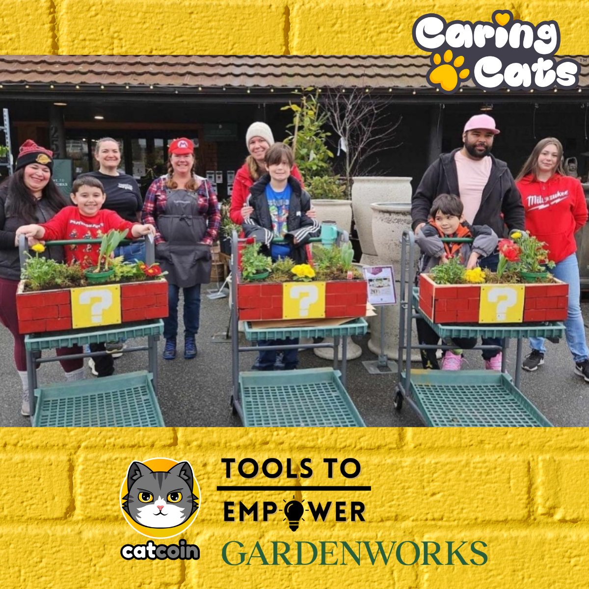 The <a href="/officialcatcoin/">Official Catcoin</a> Caring Cats are pleased to have teamed up with @toolstoempower, and Garden Works to celebrate Mario Day with children in Coquitlam B.C.

#Catcoin #MarioDay2024